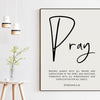 Ephesians 6:18 Praying always with all prayer & supplication in the Spirit Art Print,  Religious Scripture - Christian - Bible Verse  Modern