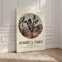 Joshua Tree, California,  MidCentury Modern,  Featuring GPS Coordinates,  Typography Art Print