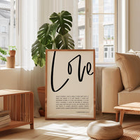 Love Is Patient Love Is Kind Art Print, 1 Corinthians 13:4-8, Wedding Gift