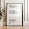 A Late Walk Poem by Robert Frost Typography Art Print,  1915