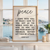 Christian Wall Art, Peace I Leave With You Print, John 14:27, Wall Decor