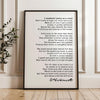 I Wandered Lonely as a Cloud Poem,   William Wordsworth Daffodils Poetry,  Typography Art Print (1804)