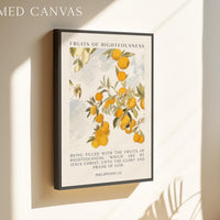 Fruits of Righteousness,   Being filled with the fruits of righteousness...,  Philippians 1:11,  Typography Art Print