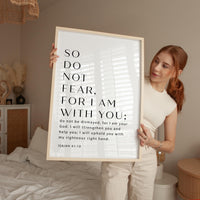Isaiah 41:10 Bible Verse Print, Christian Wall Art, Do Not Fear Scripture