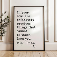 In Your Soul,  Oscar Wilde Quote,  Typography Wall Art Print