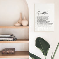 William Shakespeare Sonnet 116 Low Profile Mounted Canvas Typography Art Print