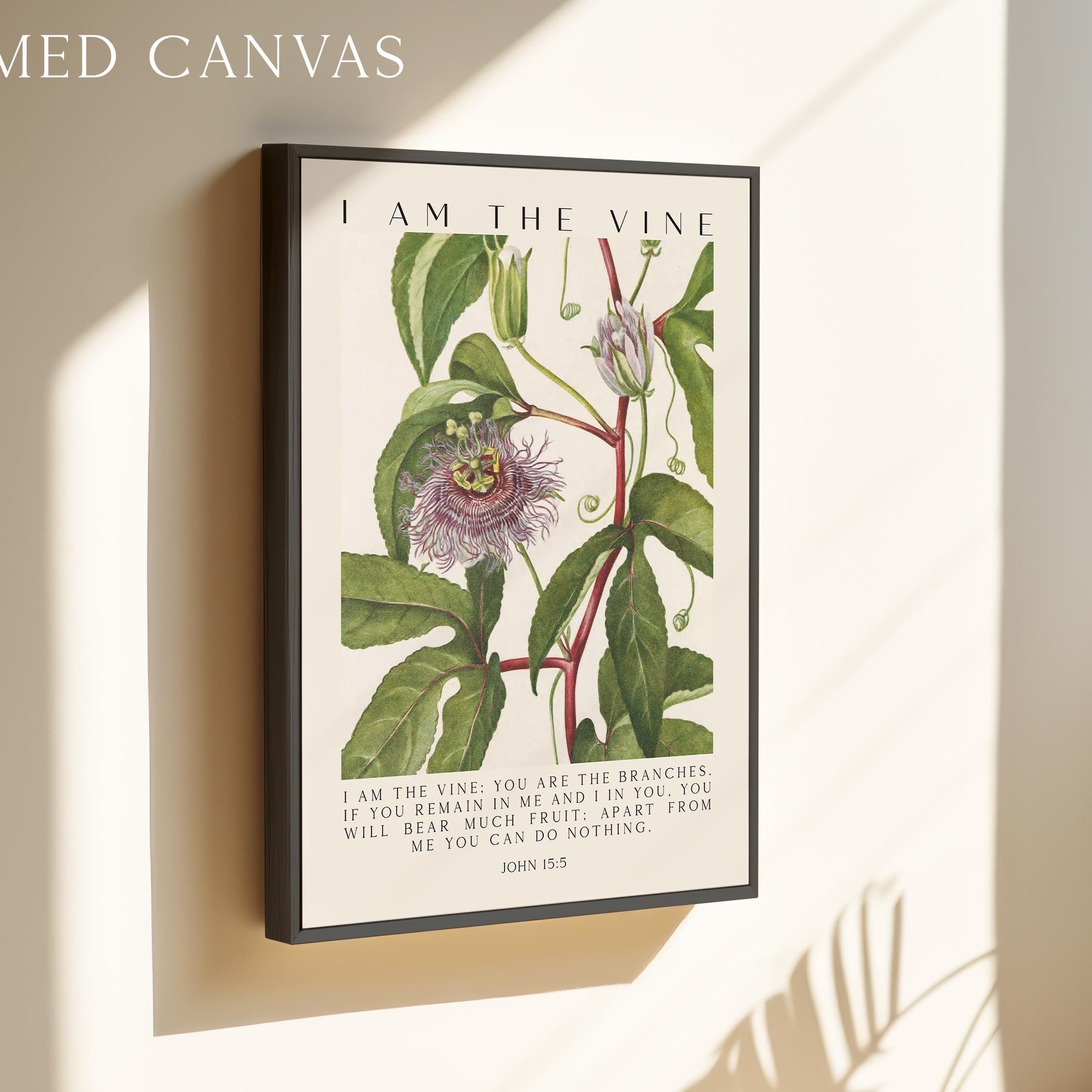 I Am The Vine • You Are the Branches • Mary Walcott Maypop •  John 15:5 • Art Print