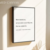 Dandelion Haiku Poem Print, Nature Typography, by Jessie Dysart , Encouragement Wall Art