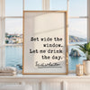 Set Wide the Window - Edith Wharton Quote - Typography Art Print - Inspirational