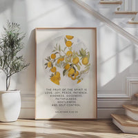 Fruit of the Spirit,  Is love, joy, peace, patience, kindness,  Galatians 5:22•23,  Art Print