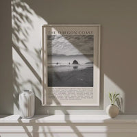 The Oregon Coast Typography Art Print,  Cannon Beach,  Photo,  Travel,  The People's Coast