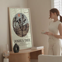 Joshua Tree, California,  MidCentury Modern,  Featuring GPS Coordinates,  Typography Art Print