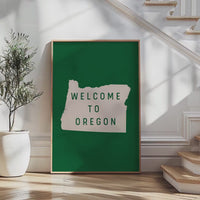 Welcome to Oregon Sign Art Print, Pacific Northwest Decor, PNW Decor, Travel Gift