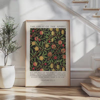Fruit of the Spirit,   But the fruit of the Spirit is love, joy, peace, patience, kindness,  Galatians 5:22•23,  Typography Art Print