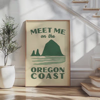 Meet Me on the Oregon Coast Print, Wall Art, Pacific Northwest Decor, Coastal Travel