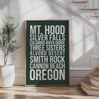 Oregon Natural Wonders Wall Art, Mt Hood, Silver Falls, Cannon Beach Travel Decor, PNW
