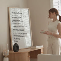 The Lord's Prayer Typography Art Print,  Our Father, Who Art In Heaven, Hallowed Be Thy Name - Matthew 6: 9-13