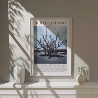Jekyll Island, Georgia Typography Art Print,  Driftwood Beach,  Photo,  Travel