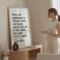 There are darknesses in life and there are lights. Bram Stoker Dracula Quote Typography Art Print (1897)