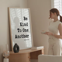 Be Kind To One Another Ephesians 4:32 Typography Art Print,  Christian,  Bible Verse,  Kindness Quotes,  Religious