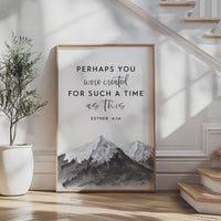 Christian Wall Art Decor, Perhaps You Were Created, Esther 4:14