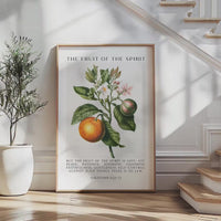 Fruit of the Spirit, Is Love, Joy, Peace, Patience, Kindness,  Galatians 5:22-23, Art Print