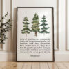 Aldo Leopold Quote - Acts of creation are ordinarily reserved for gods and poets ... own a good shovel Typography Watercolor Art Print