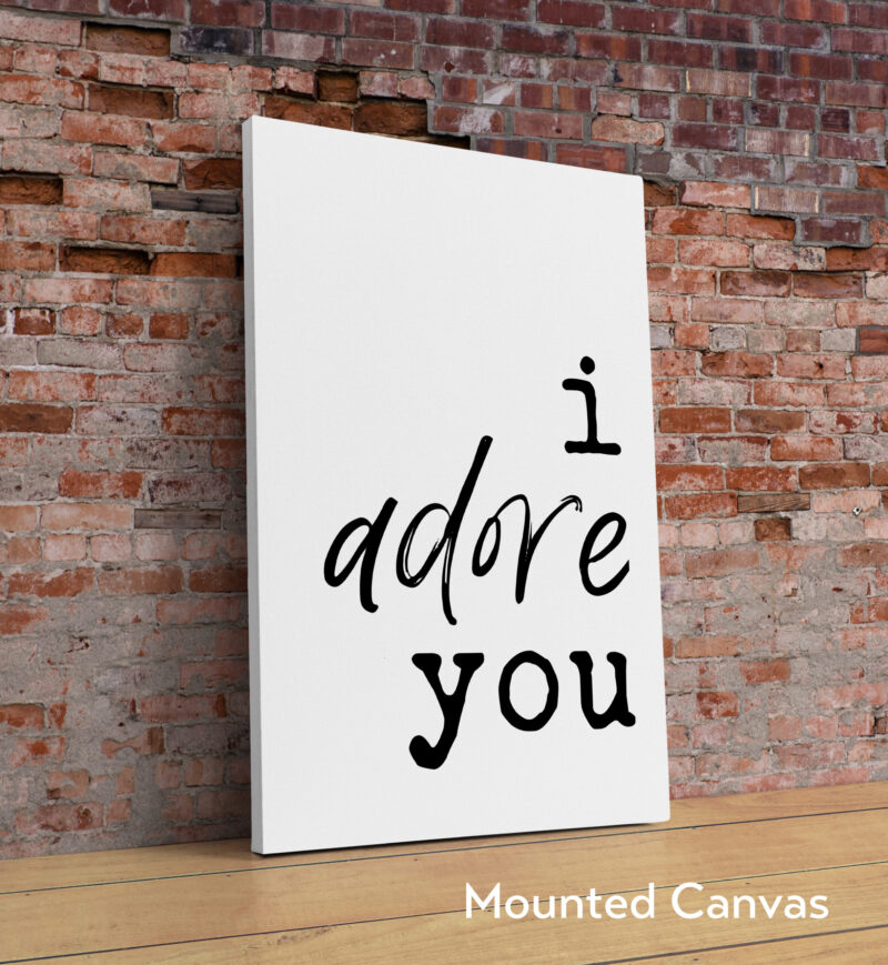 I Adore You Typography Print - Image 2