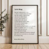 Love Song Poem by Rainer Maria Rilke Typography Art Print • Wedding • Anniversary • Literature • Gift