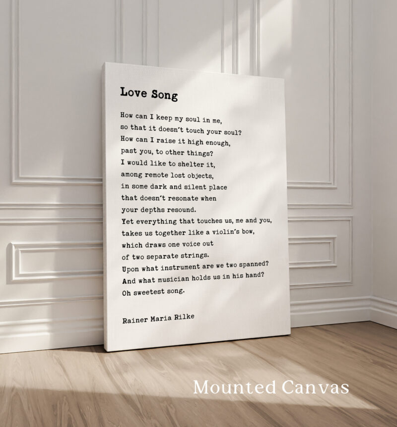 Love Song Poem by Rainer Maria Rilke Typography Art Print • Wedding • Anniversary • Literature • Gift - Image 2