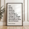 Serenity Prayer Typography Art Print - God Grant Me The Serenity To Accept The Things I Cannot Change.