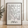 Charles Spurgeon Quote The Church is not an institution for perfect people Art Print