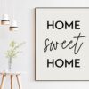 Home Sweet Home - Housewarming Gift - New Home - Realtor Gift - Gift for Friend - Typography Print