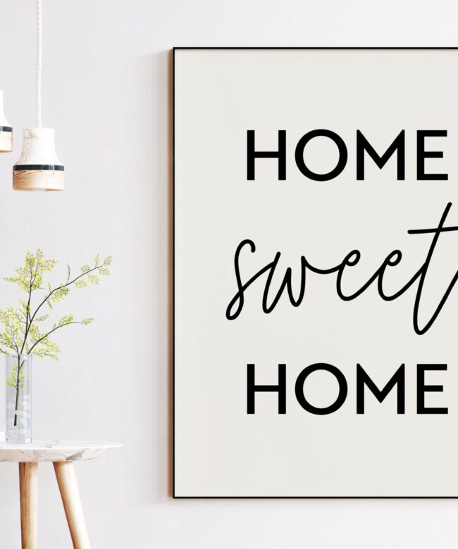 Home Sweet Home - Housewarming Gift - New Home - Realtor Gift - Gift for Friend - Typography Print