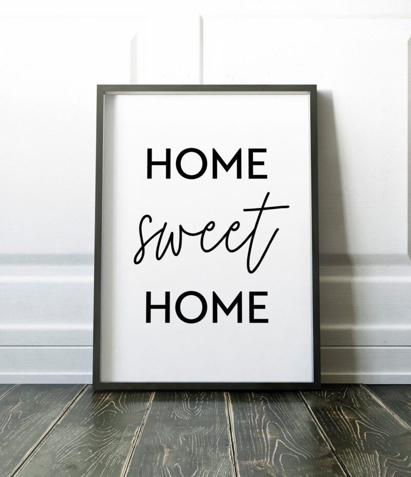 Home Sweet Home - Housewarming Gift - New Home - Realtor Gift - Gift for Friend - Typography Print - Image 2