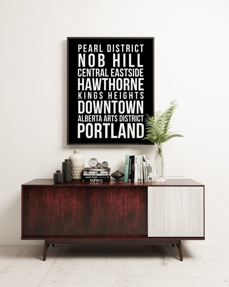 Portland Oregon Subway Art Print Poster - Pearl District - Kings Heights - Hawthorne - Alberta Arts District - Nob Hill - Downton - Eastside - Image 2