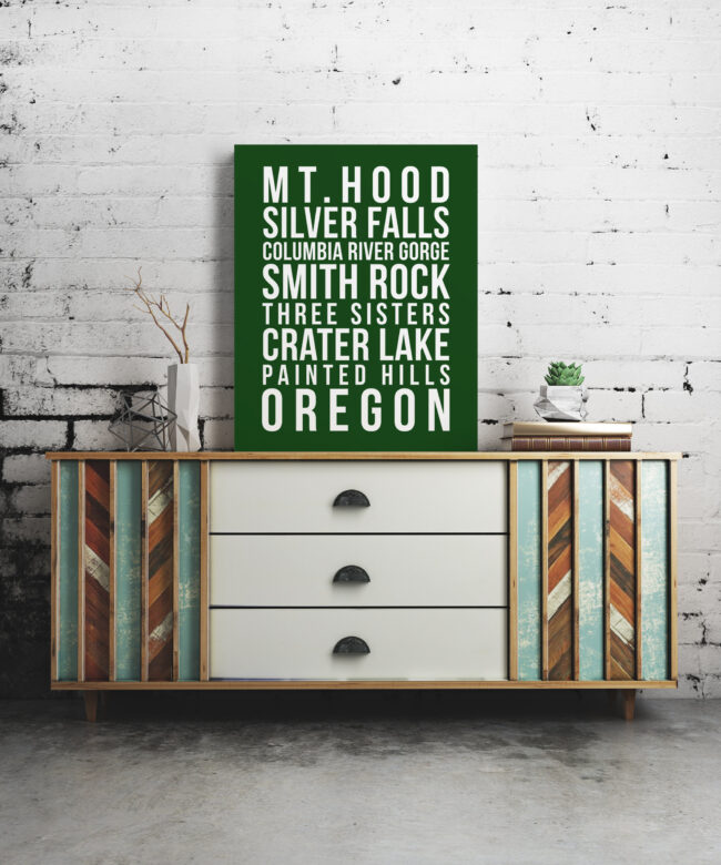 Oregon Outdoor Subway Print - Mt. Hood - Silver Falls - Columbia River Gorge - Smith Rock - Three Sisters - Crater Lake -  Painted Hills Art