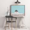 Cannon Beach Oregon Vintage Design Minimalist Art Print - Oregon Coast Art - Cannon Beach Art- Haystack Rock