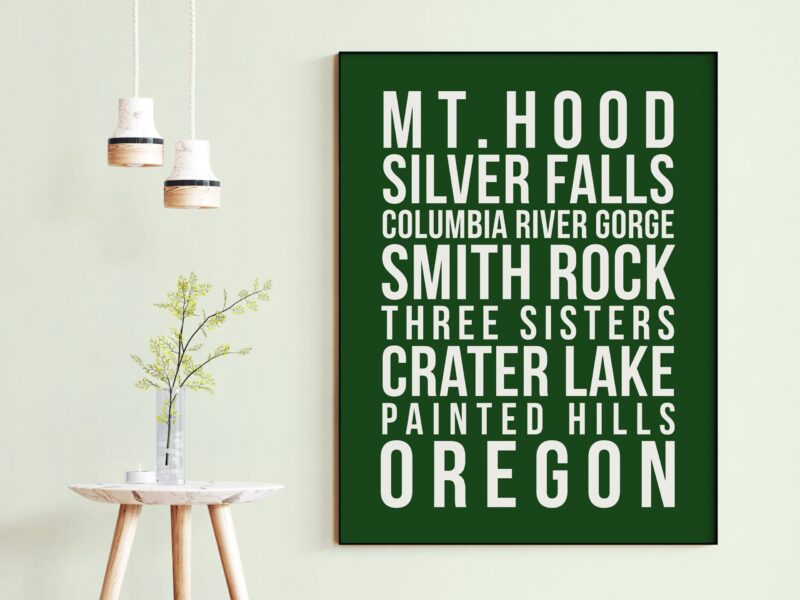 Oregon Outdoor Subway Print - Mt. Hood - Silver Falls - Columbia River Gorge - Smith Rock - Three Sisters - Crater Lake -  Painted Hills Art - Image 2