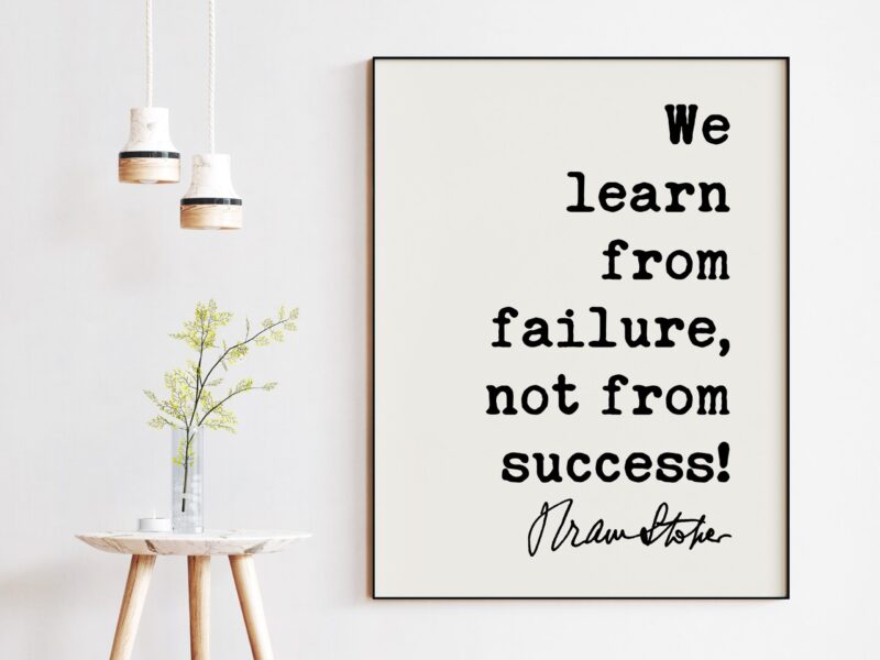 Bram Stoker Dracula Quote Art Print - We learn from failure, not from success! - Entrepreneur, Nursery Room, Office Wall Decor, Inspire - Image 2