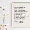 Rainer Maria Rilke Quote - You Are A Wheel At Which I Stand Art Print - Inspirational Quote - Spiritual Quote