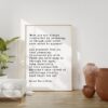 Rainer Maria Rilke Quote - Were you not always distracted by yearning, as though some lover were about to appear? Art Print
