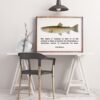 John Buchan Fishing Quote - The charm of fishing is that it is the pursuit of what is elusive. Art Print - Father's Day Gift - Office Decor