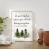 Laura Ingalls Wilder Quote - If you truly love nature, you will find beauty everywhere. Art Print - Nature Lover - Inspirational