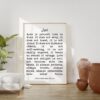 Love is Patient, Love is Kind. Love Never Fails - 1 Corinthians 13:4-8 Art Print / Religious Scripture, Wedding Gift Quote, Bible Verse