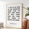 Psalm 121 I lift up my eyes to the mountains, where does my help come from? Art Print - Christian - Faith - Inspiration -