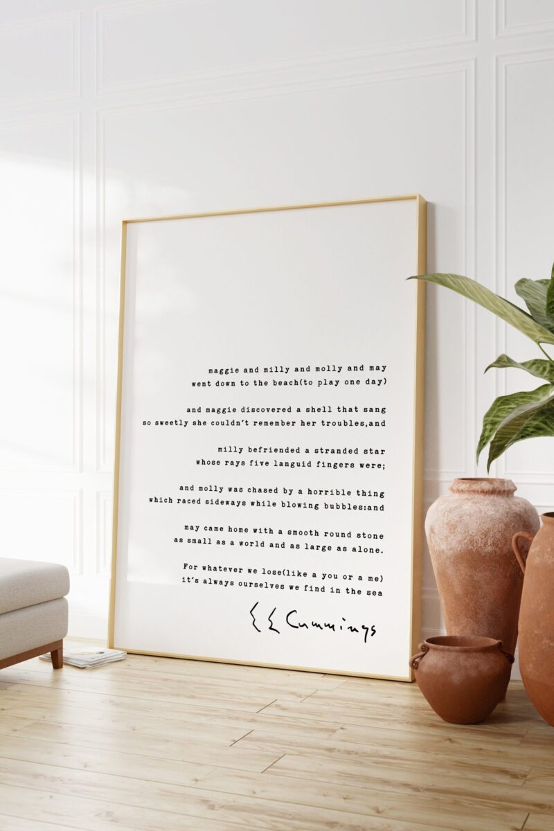 maggie and milly and molly and may. – e.e. cummings Art Print - Poetry - Sea Lovers - Ocean Poems - For whatever we lose like a you or a me - Image 4