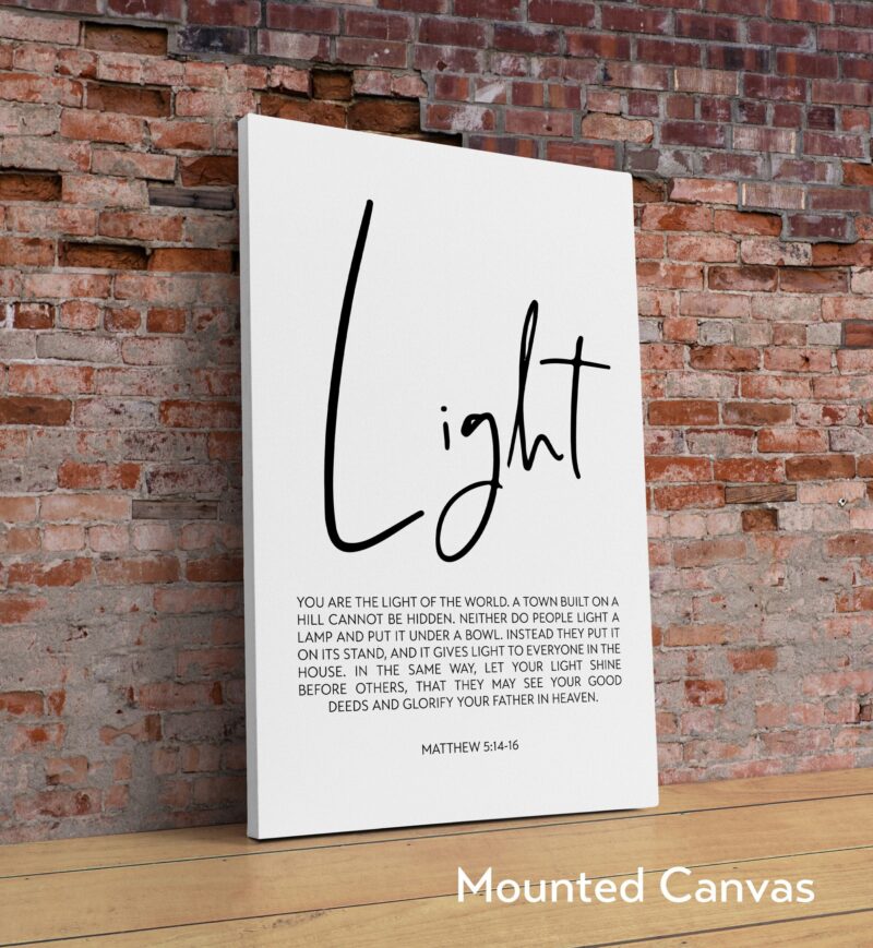 Matthew 5:14-16 You are the light of the world. Art Print - Religious Scripture - Christian - Bible Verse - Modern - Image 2