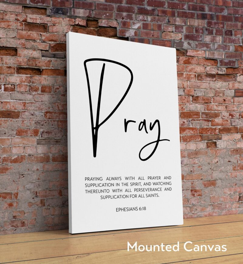 Ephesians 6:18 Praying always with all prayer & supplication in the Spirit Art Print - Religious Scripture - Christian - Bible Verse  Modern - Image 2