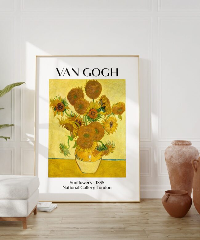 Vincent Van Gogh - Vincent van Gogh's Sunflowers (1888) Fine Art Print - National Gallery. London  - Still Life - Van Gogh Art